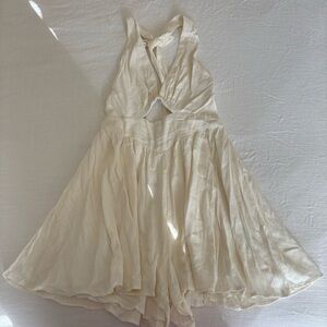 White Open Back Romper